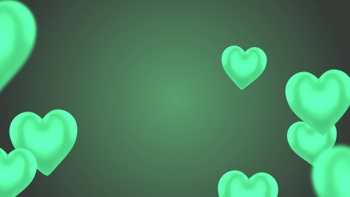 绿色的心形图标视频素材