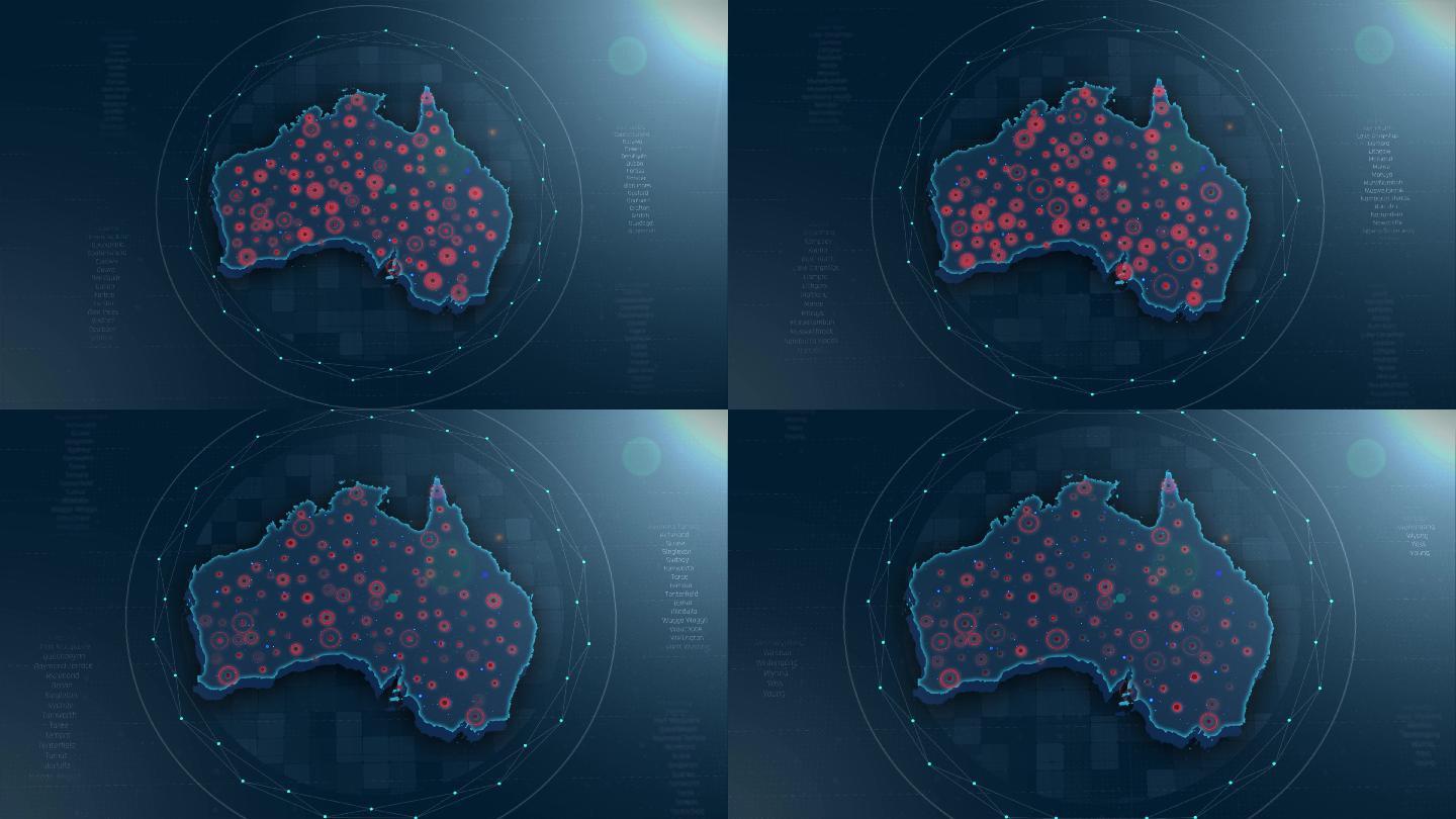 澳大利亚地图大洋洲疫情新冠肺炎