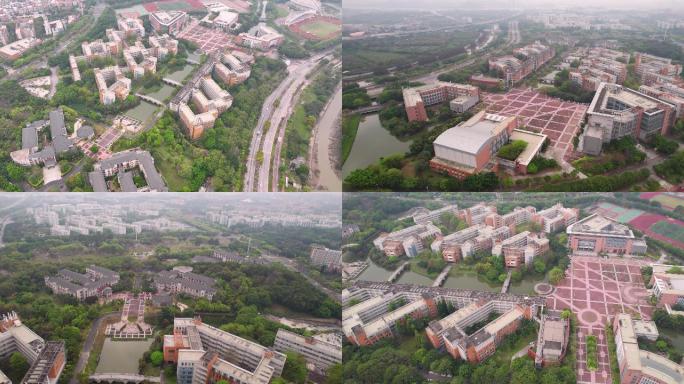 广东外语外贸大学番禺校区航拍宣传片4K