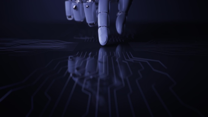 AI未来机器人激活科技电路板