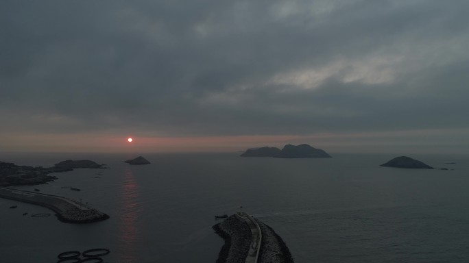 海岛 大海 岛 避风港 港湾 日出 太阳