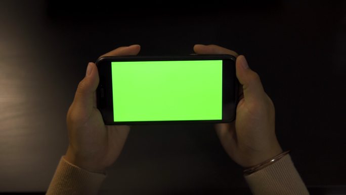 使用绿屏智能手机绿幕抠图抠像玩游戏追剧绿