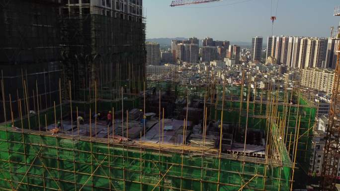 房地产建筑工地施工城市建设者