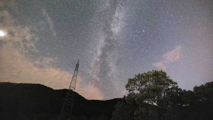 杜比视界HDR 夜星空银河流行延时视频