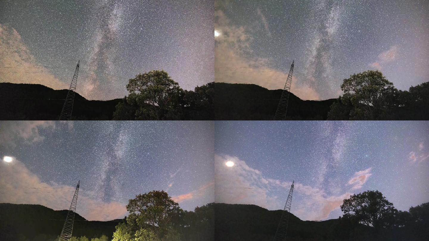 杜比视界HDR 夜星空银河流行延时视频