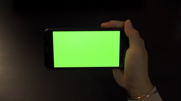 智能手机上的绿色屏幕