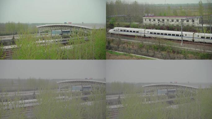 高铁进出火车站视频影视素材