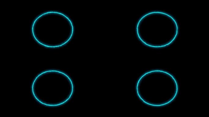 抽象惊人的圆形霓虹灯