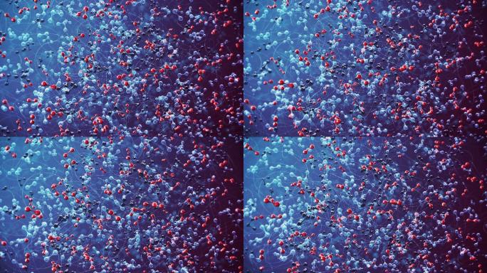 分子或原子纳米研究化学概念。