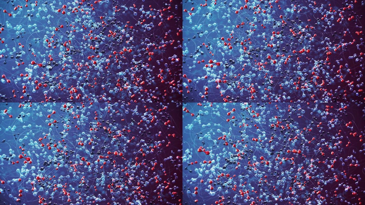 分子或原子纳米研究化学概念。