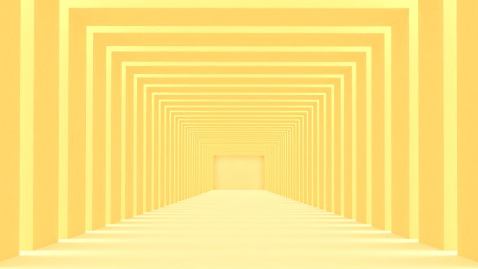 抽象黄色走廊特效视频