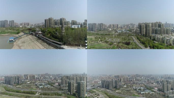 荆州城市航拍大景