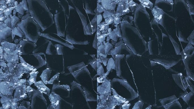 大型养鱼场碎冰视频素材