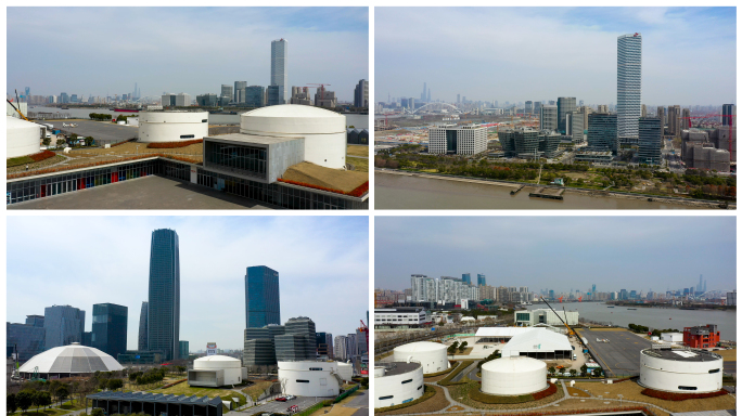 油罐艺术中心徐汇国际传媒港 西岸4K航拍