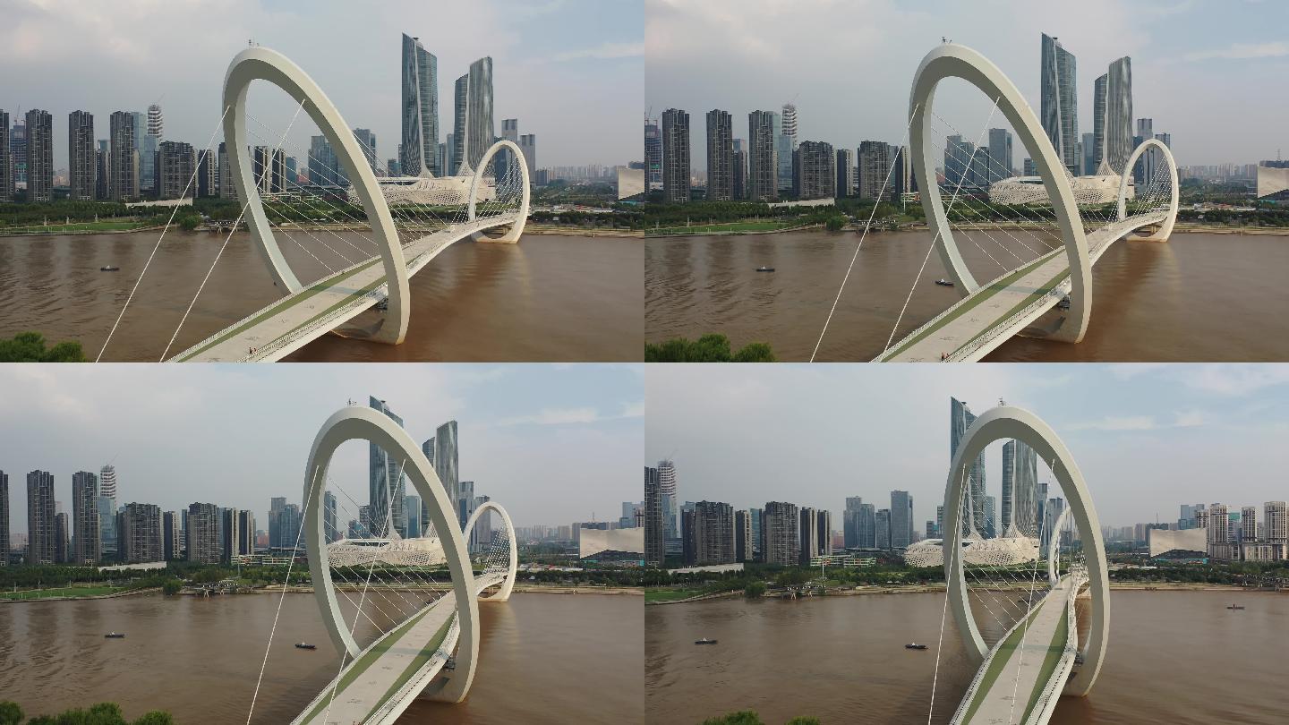 南京地标建筑南京之眼地产楼盘城市风光航拍