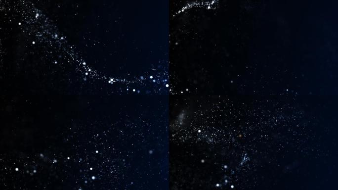 4K粒子流背景星空星河光效场景舞台飞舞飘