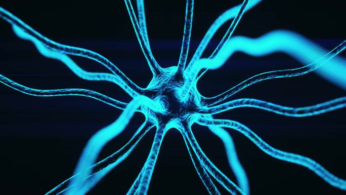 神经元突触全息图特效动画全息素材光感受器