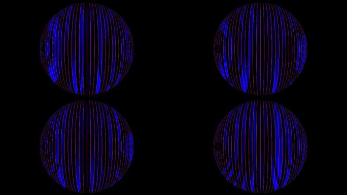 蓝色球面波特效动画合成元素光效