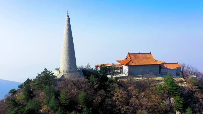 山西晋中介休市绵山六大山峰天峻山4K素材