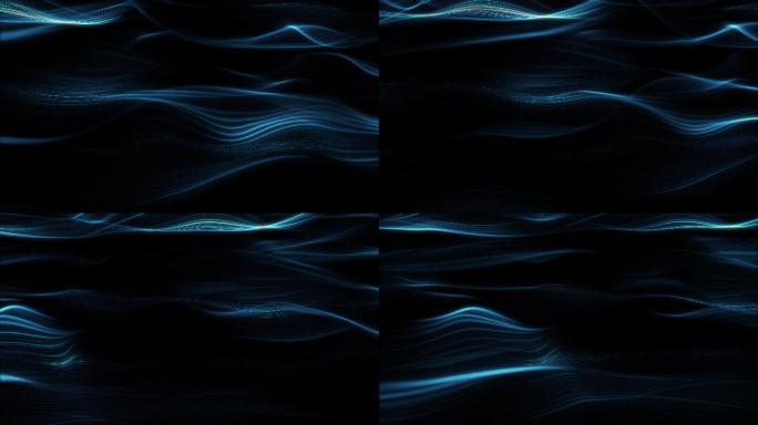 蓝色流动光效波流