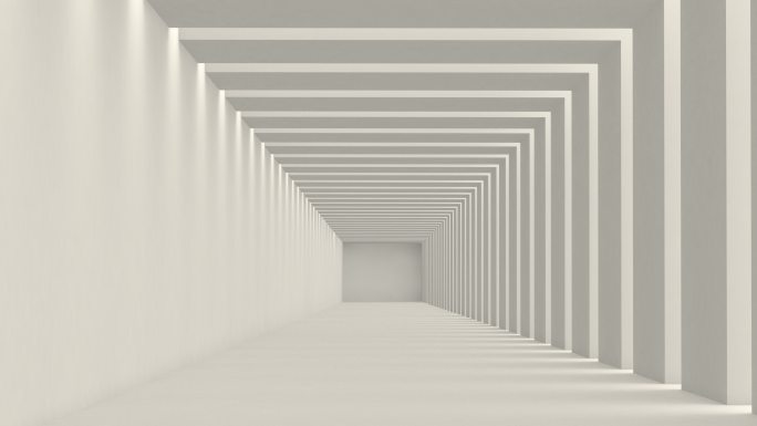 抽象走廊动画廊架长廊通道前进
