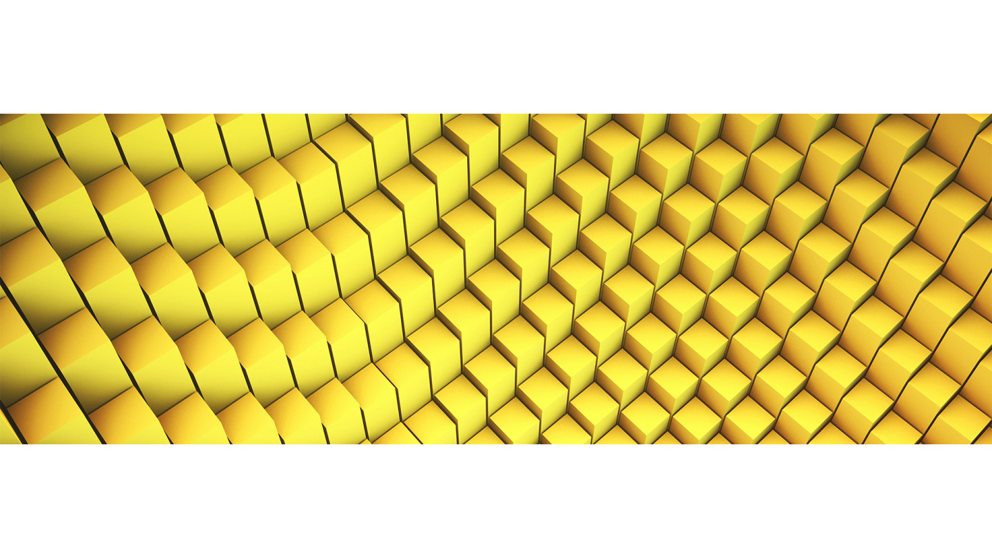 【宽屏时尚背景】立体方块矩阵凹凸黄色空间