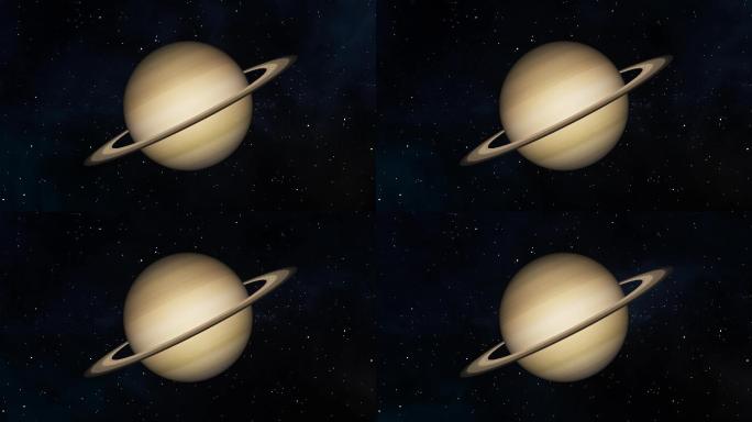 土星旋转三维模型星体星球太阳系
