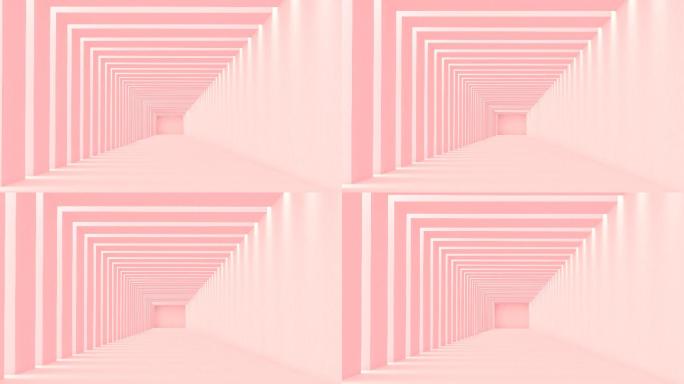 抽象粉色走廊粉色奢华高雅意境艺术穿梭空间