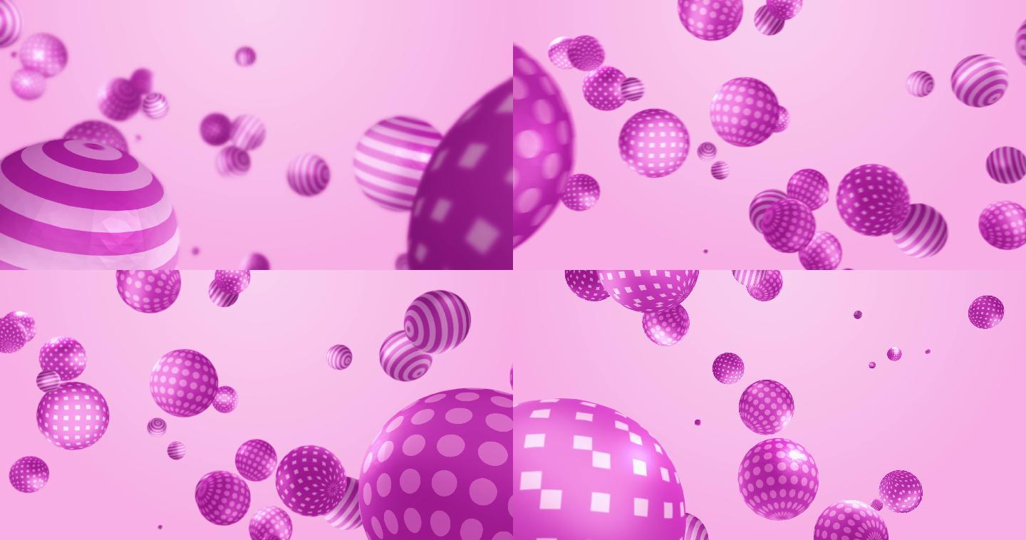 3款粉色3d球体动画（视频包）