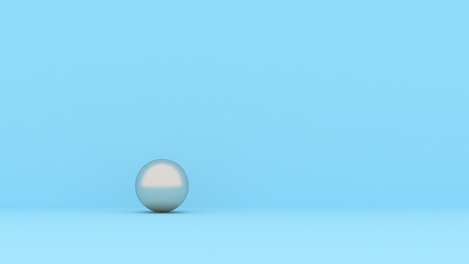 蓝色屏幕上的三维球