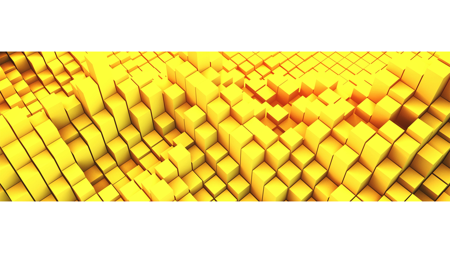 【宽屏时尚背景】立体方块矩阵跳动黄色空间
