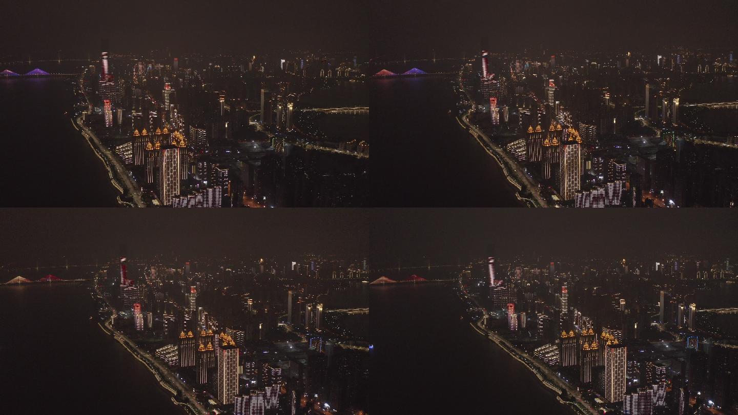 K-Log-航拍武汉武昌城市夜景