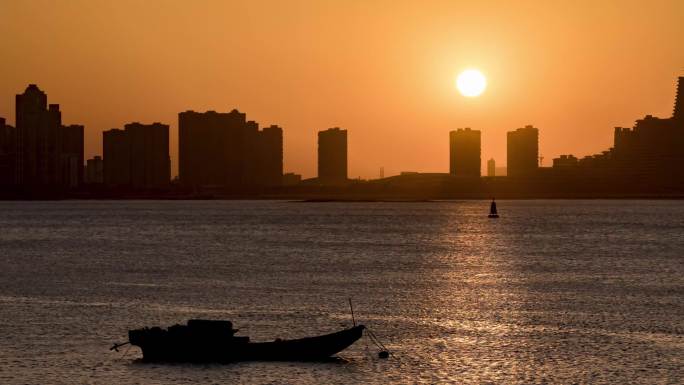 海边日落 厦门 海湾公园