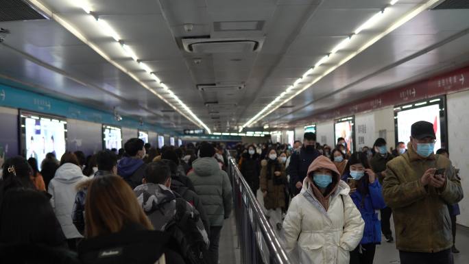 北京地铁人群人流