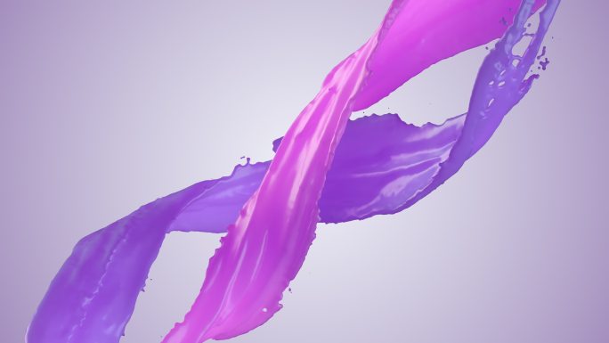 流动的紫色颜料元素时尚