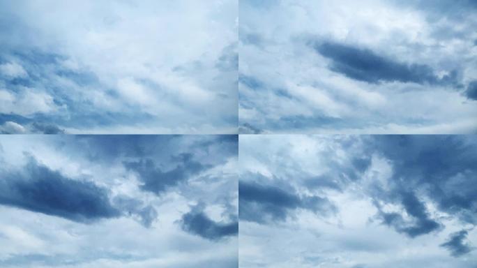 【HD天空】蓝色阴云云烟雨天柔美云雾阴郁