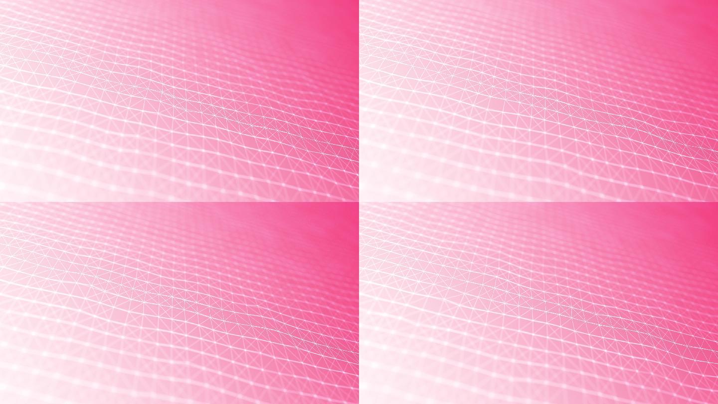波浪背景粉色素材科技感连线连接