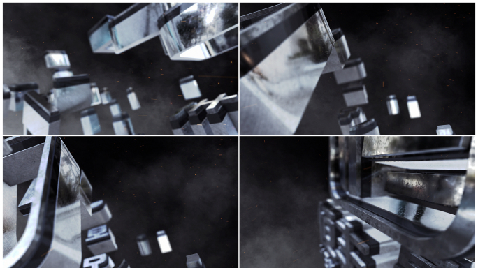 4K E3D三维影视科技公司LOGO演绎