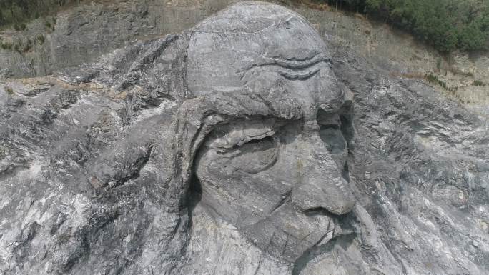 襄阳伏羲摩崖石刻雕像12