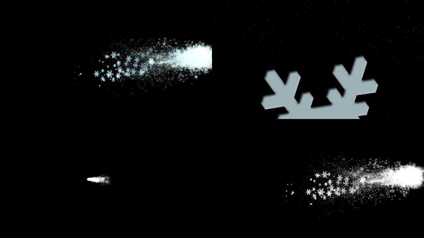 雪花粒子转变特效动画合成元素光效