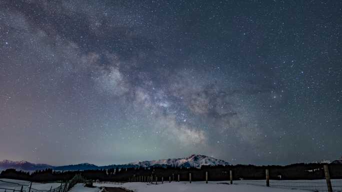 乌鲁木齐南山天文台星空摄影、8K银河延时