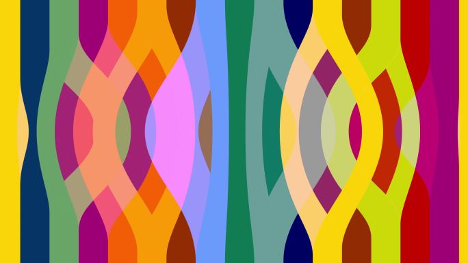 抽象多色扭曲线闪动五彩线条五颜六色