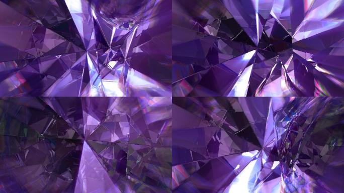 紫色抽象背景唯美裸钻钻石闪耀光泽钻戒璀璨