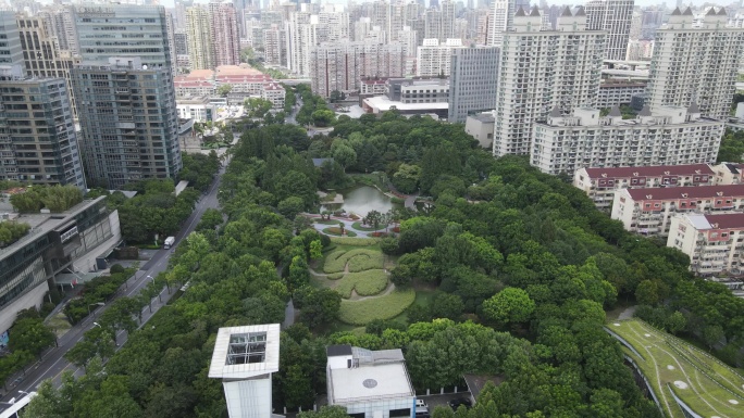 上海南园滨江绿地公园4K航拍