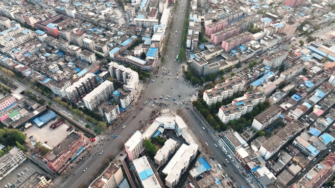 4K信阳老城区航拍