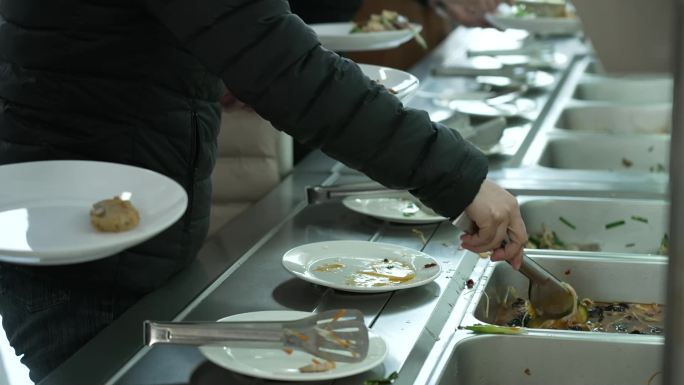 餐厅自主取餐吃饭食堂饭堂