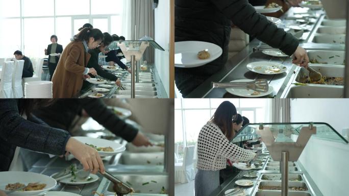 餐厅自主取餐吃饭食堂饭堂