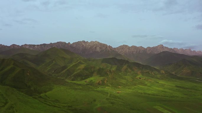 甘肃省武威市天祝县草原山川自然风景航拍