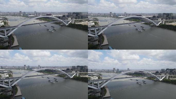 上海卢浦大桥4航拍原素材