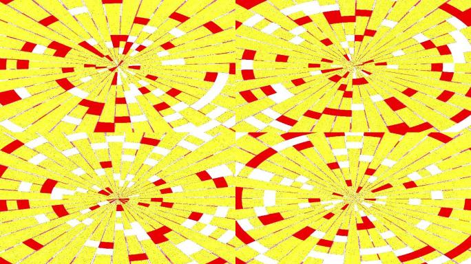 黄色、白色和红色像素闪烁椭圆形图案背景
